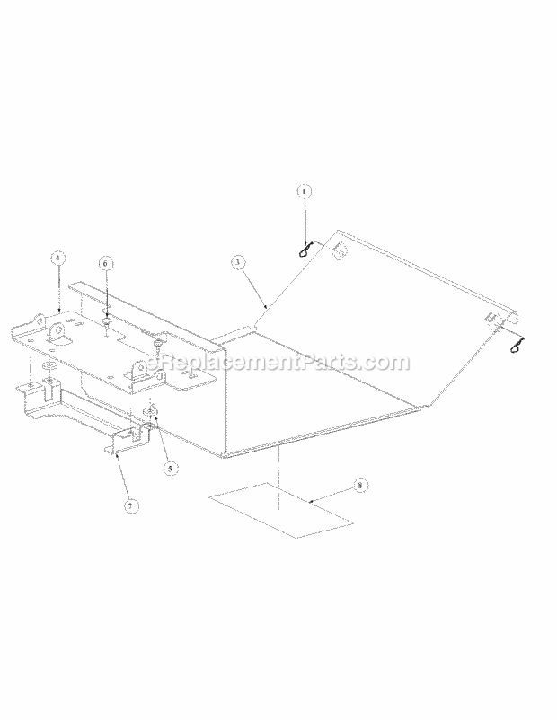 Floor Panel Assembly Diagram and Parts List for M60-KH 53AB5BAX150 Cub Cadet Sprayer